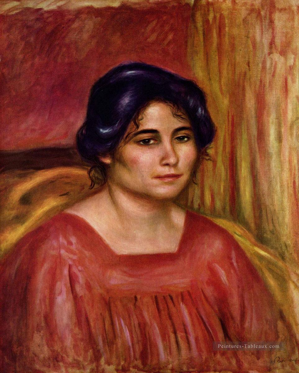 gabrielle en blouse rouge Pierre Auguste Renoir Peintures à l'huile